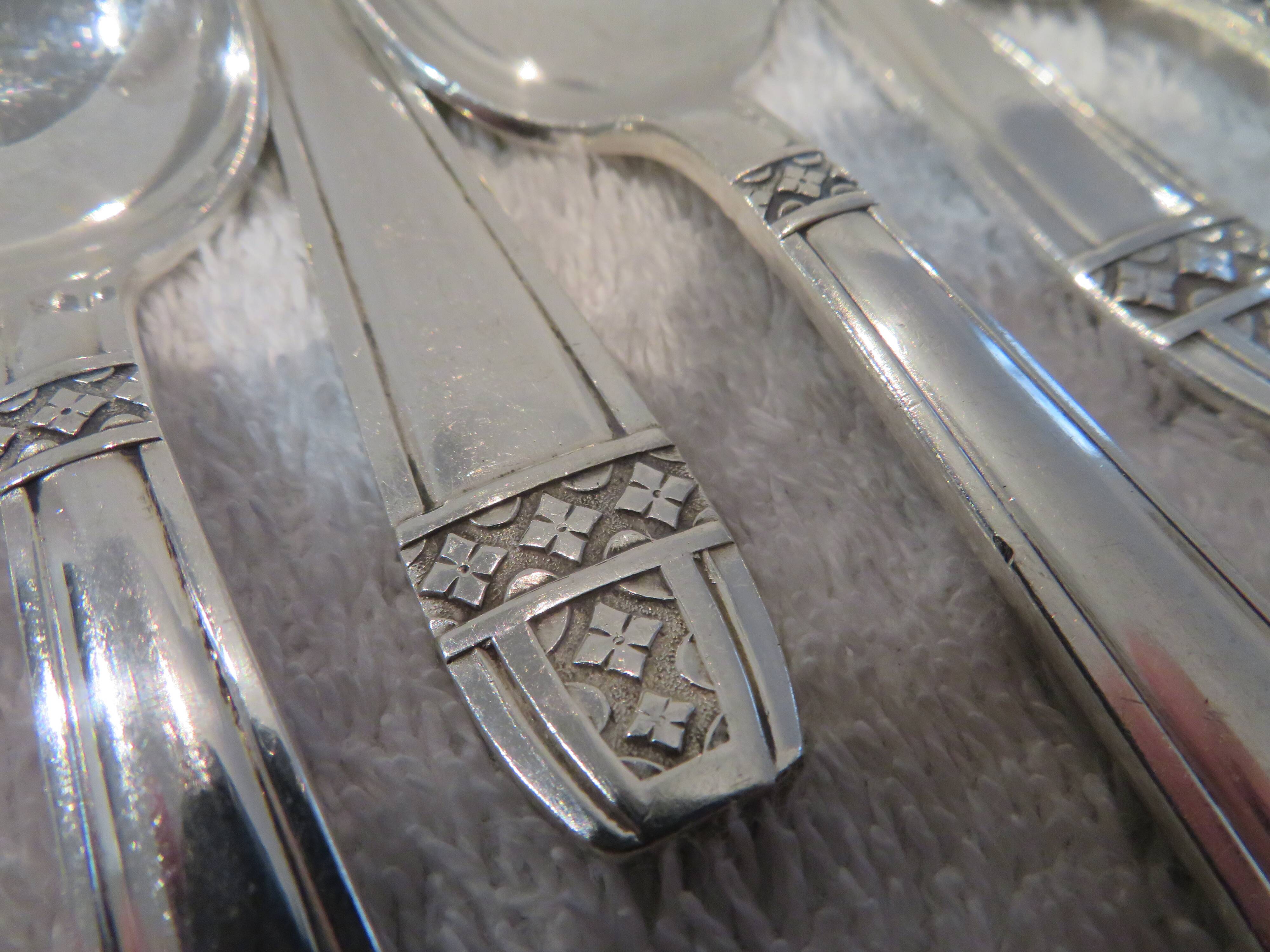 12 silver-plated coffee spoons, AR Grand Prix Monaco, 13.7 cm
