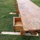 Old solid wood carpenter's workbench