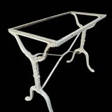 Parisian bistro table in cast iron and gray marble 1900