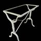 Parisian bistro table in cast iron and gray marble 1900