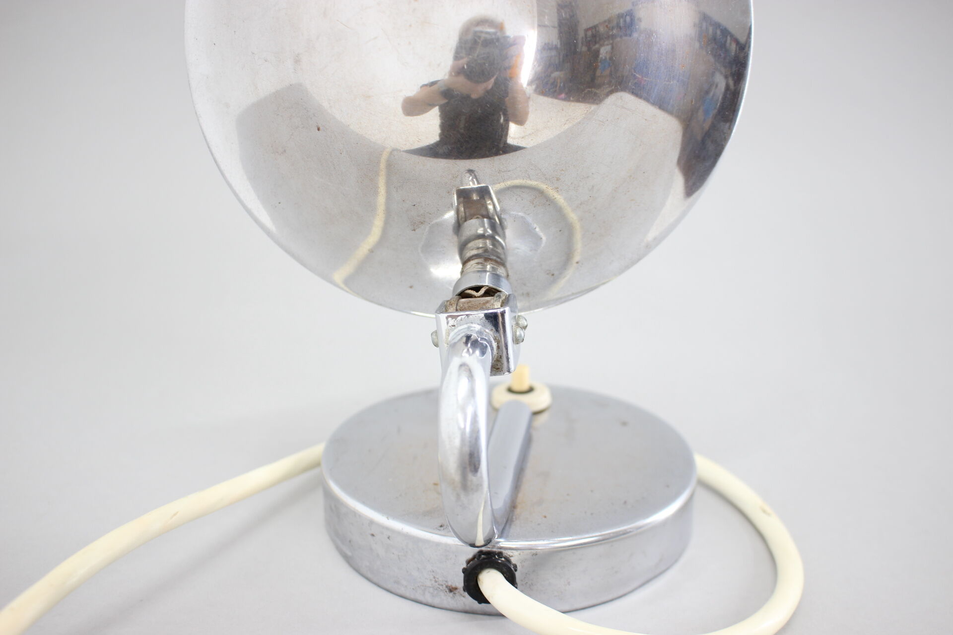 1930s Aluminium Table Lamp,Czechoslovakia