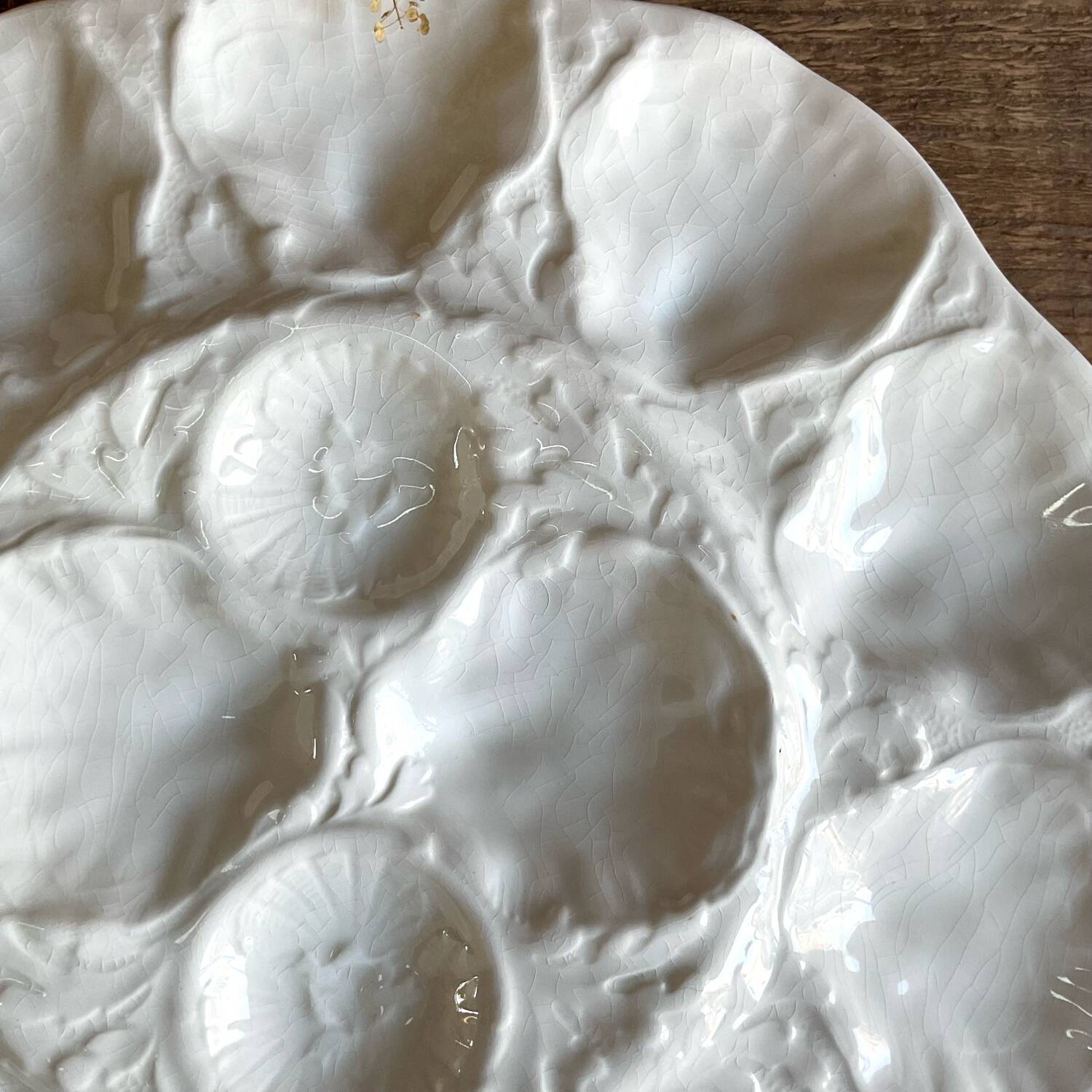 Vintage gien france oyster dish