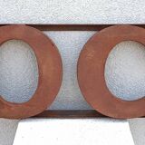 Rock rusty metal sign