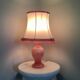 Vintage pink alabaster bedside lamp