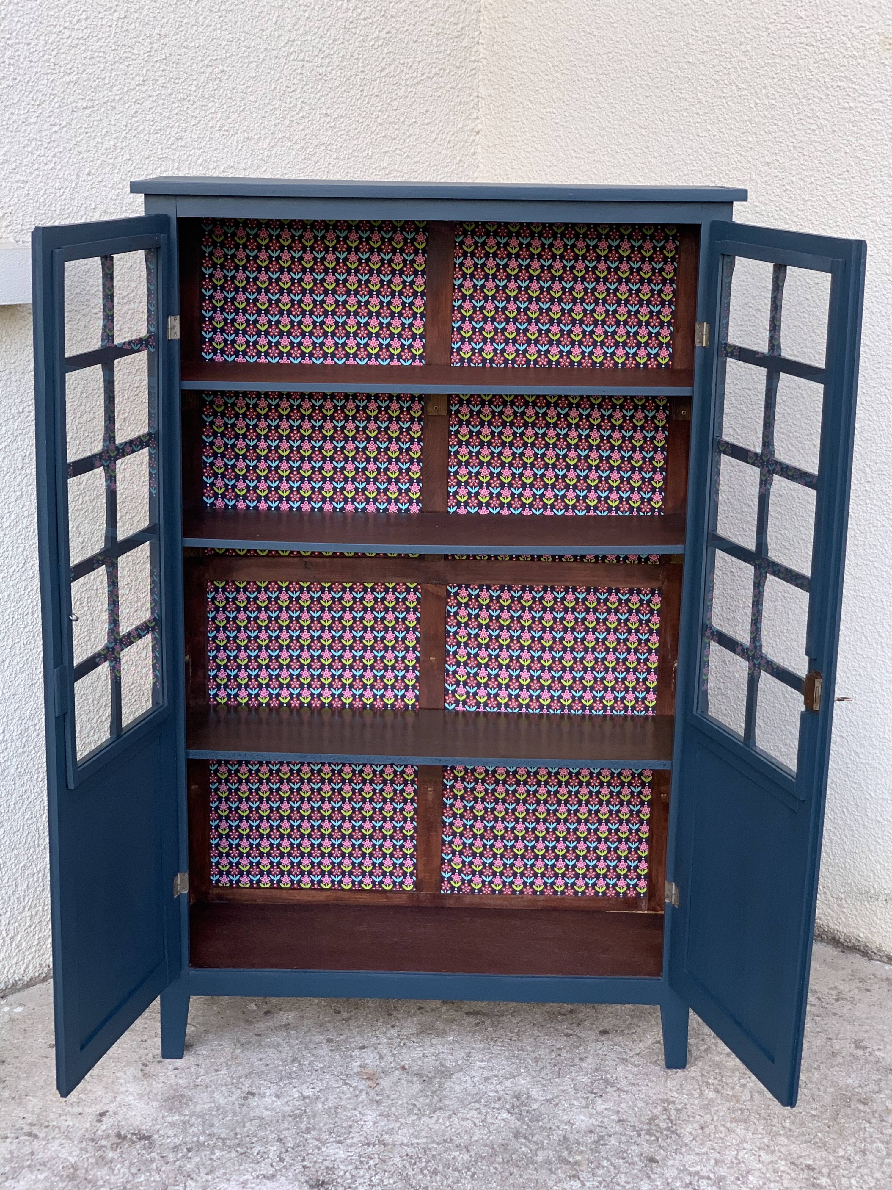 Parisian glass wardrobe vintage 1950