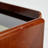 Table basse en noyer par Afra & Tobia Scarpa pour cassina