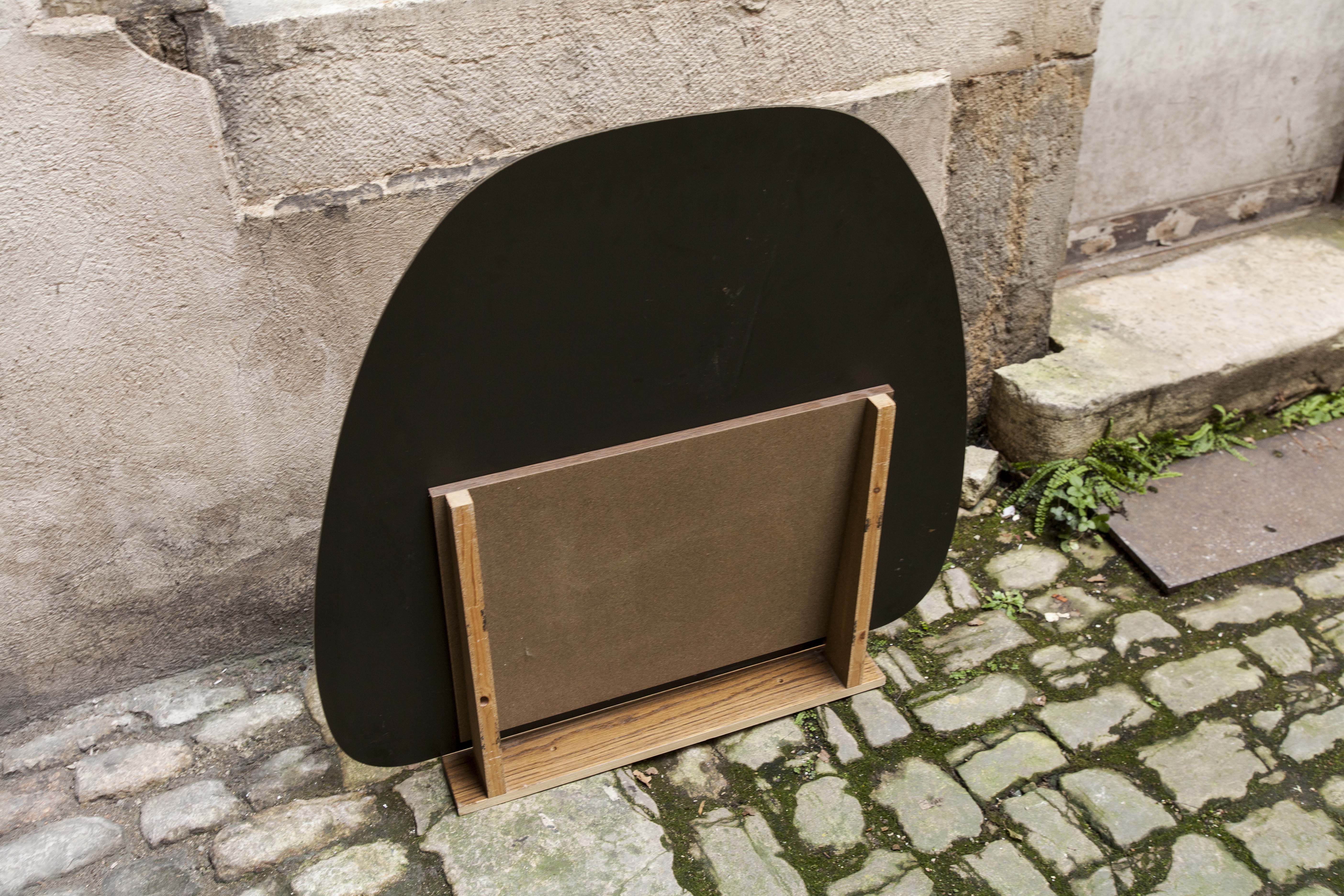 Mirror on symmetrical furniture 60s - 92x93cm