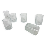 Set of 6 cracked cocktail glasses