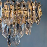 JT Kalmar chandelier, cut glass, 3 levels, Austria, circa 1970s