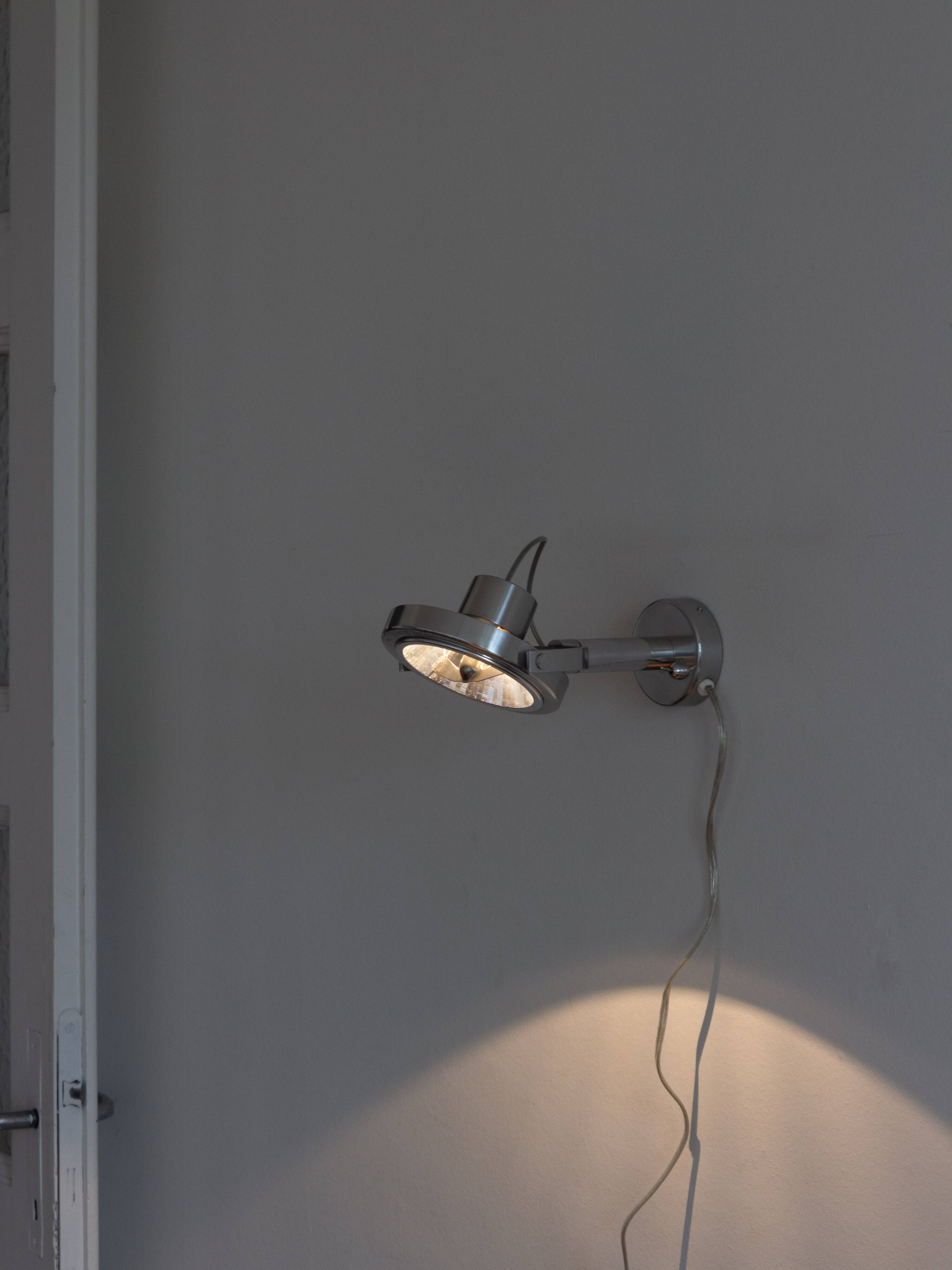Brushed steel halogen wall lamp type V0207 ‘KLIMAT’, Ikea, 1990s