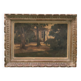 Tableau paysage maison un jour d’été signé Rapp