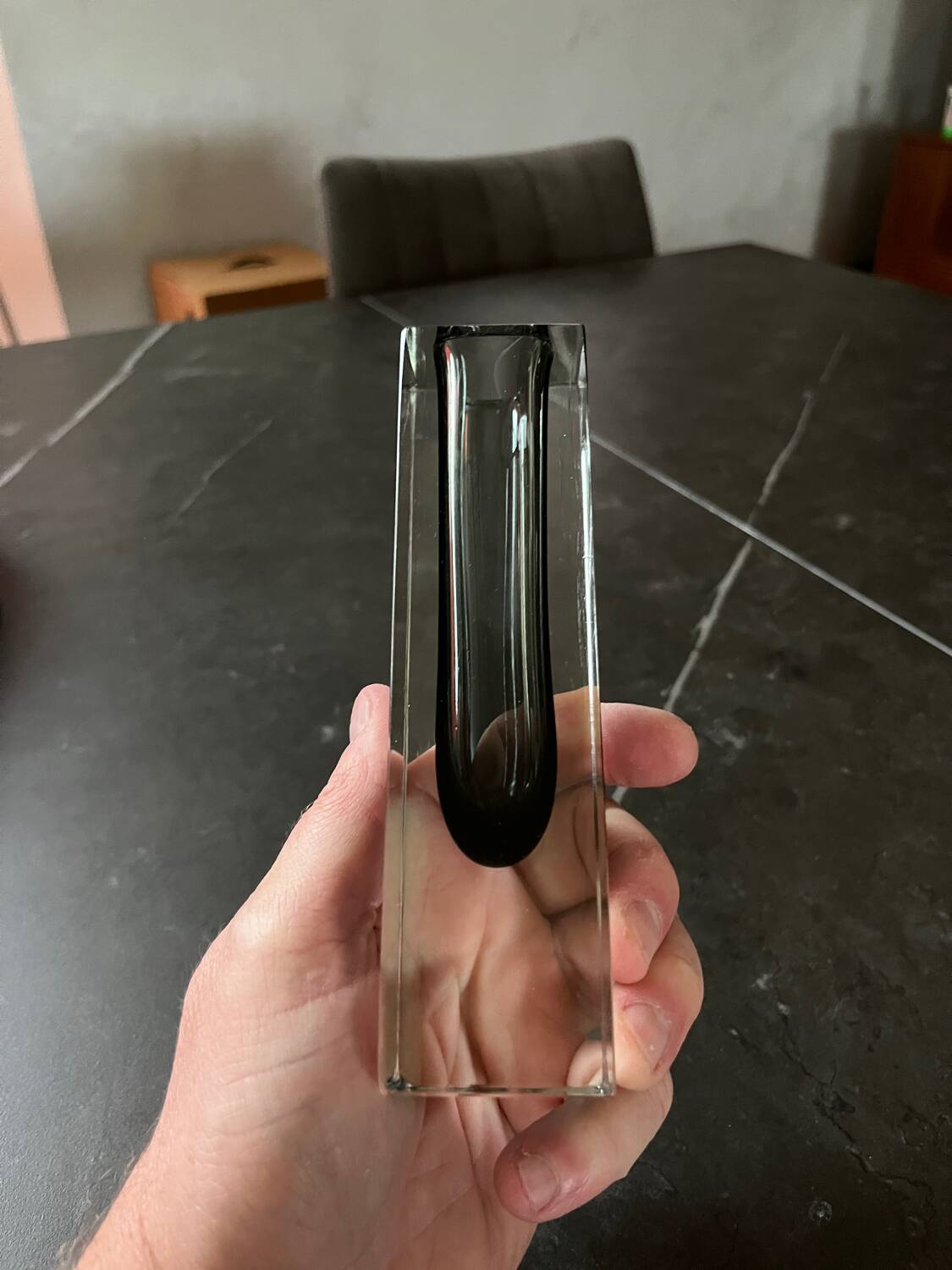 Vintage Murano glass vase somerso 1960