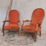 Deux fauteuils type Voltaire