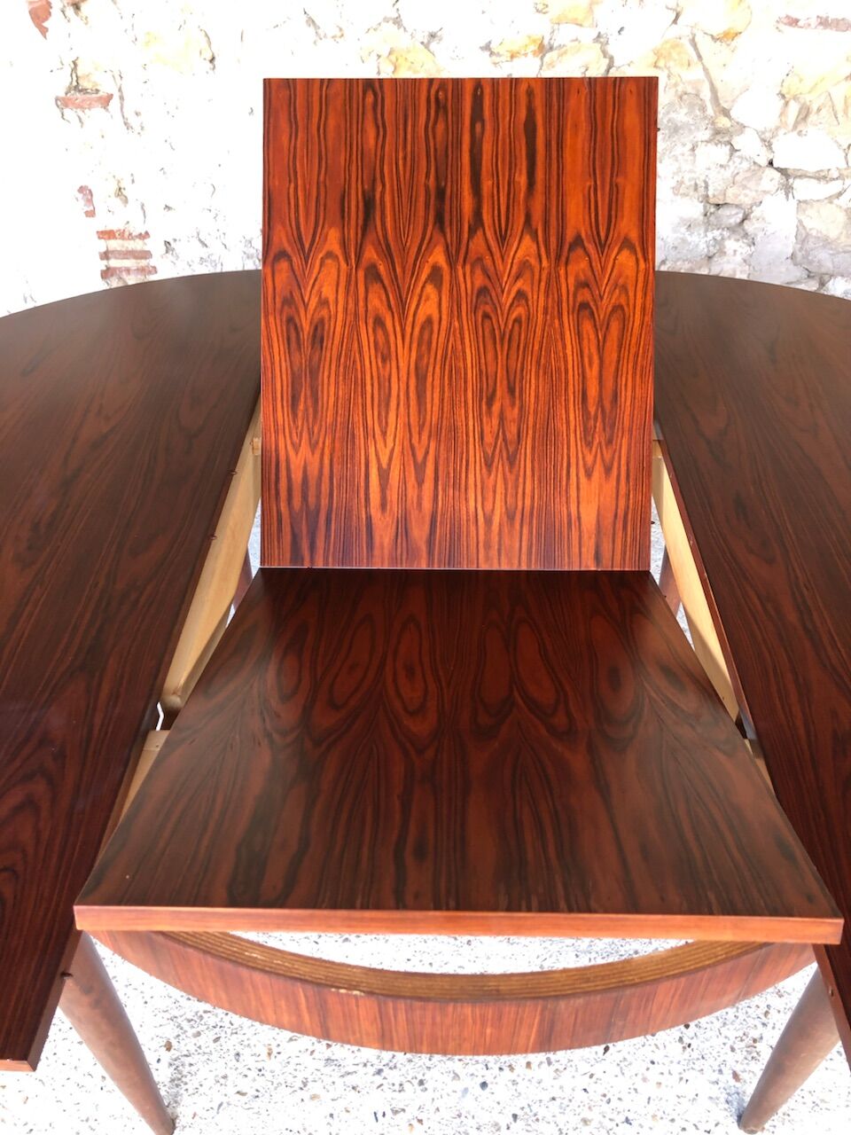 Mid-century dining table, vintage rosewood extension with butterfly extension table, 1960'