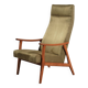 Fauteuil vintage velours vert