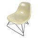 Lounge chair Eames fiber white parchment short back base cat's cradle herman miller vintage 50