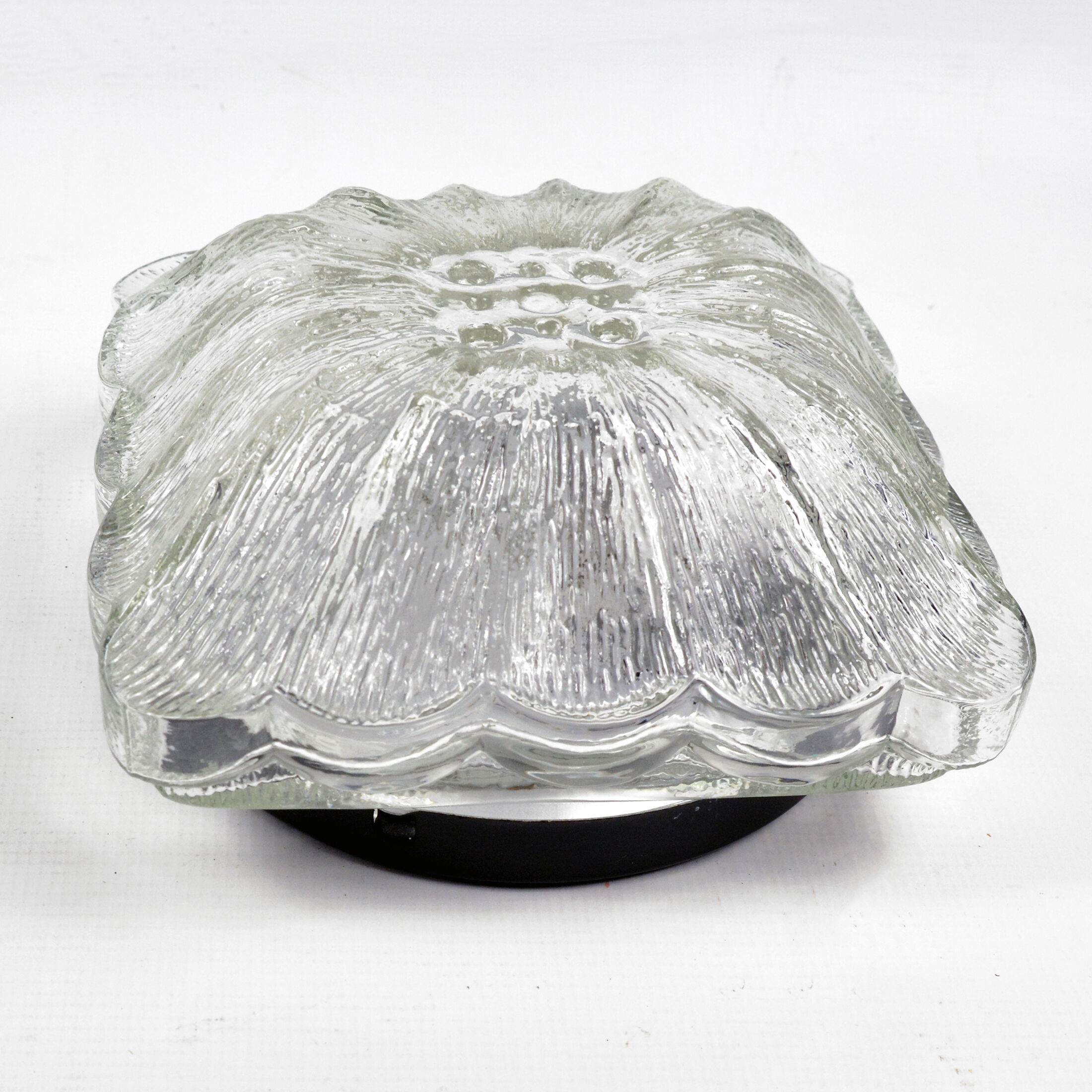 1970s modern glass plafond HP Leuchten, Germany