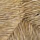 Wood and straw bench