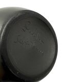 Mid-century set of 3 black bucchero ceramic vases, Sebastiani Italy 1960s