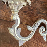 Paire d’appliques double feu anciennes en bronze- art nouveau