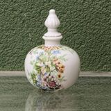 Set of 3 floral porcelain sweet jars from Paris.