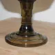 Vintage smoked glass footed bowl – Scalloped edge compote – Ø 23 cm