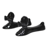 Vintage slip poodle knife holders