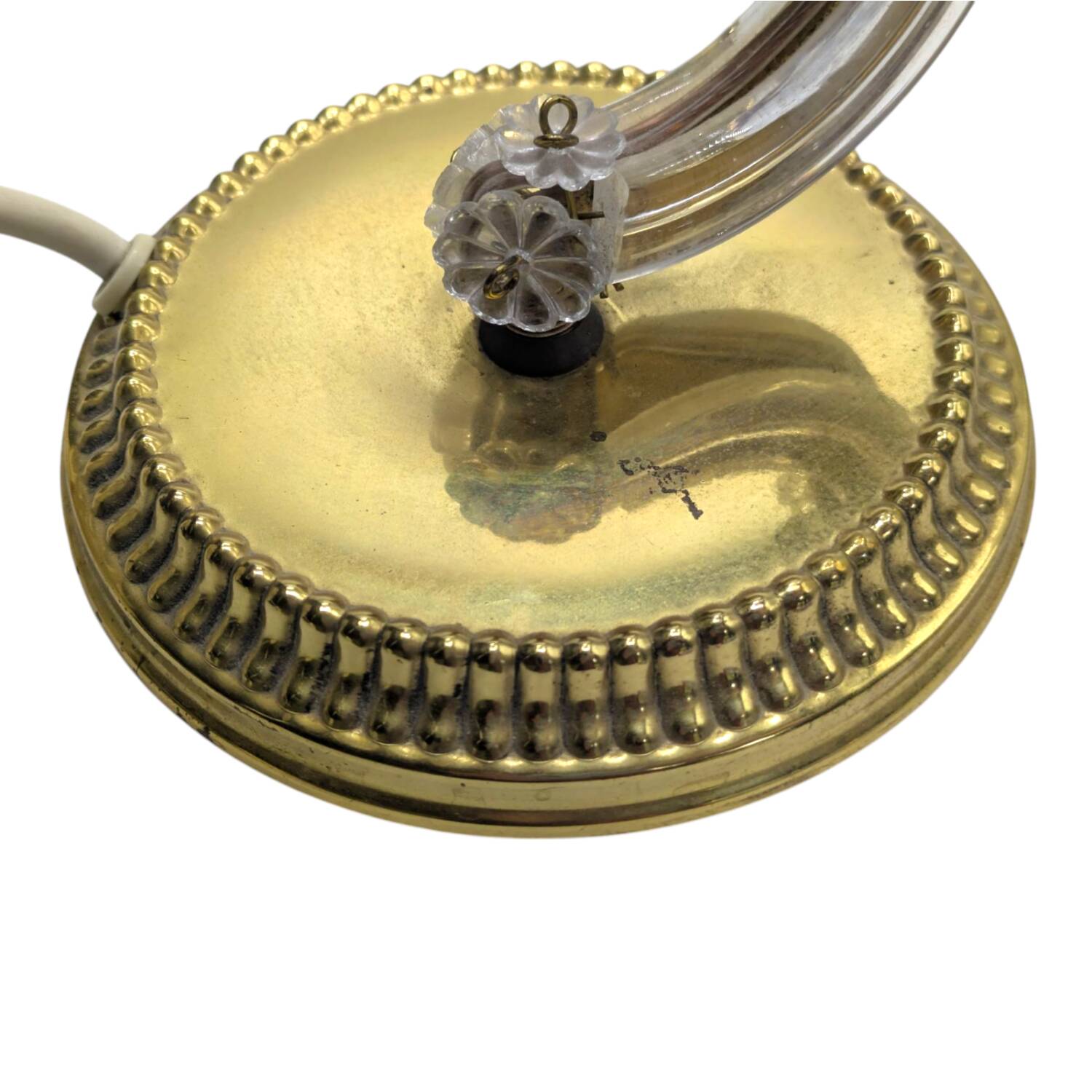 Vintage *Maria Theresa Style Table Lamp – 1950's Crystal & Brass