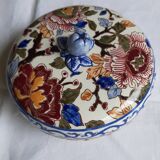 Gien faience candy box with peonies