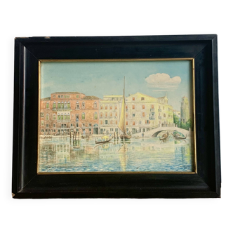 "Venedig" antique  painting, 1932