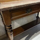 Wood and marble washstand, 19th century.