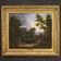 Flemish painting landscape with figures from the 17th century, the apparition of Jesus