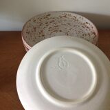 Set of 6 plates in pyrity gres