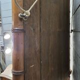 Large cherry wood bamboo mirror 100×76cm