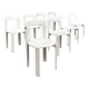 Suite de chaises vintage blanc cassé