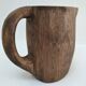 Solid wood pitcher patinated brutalist 60s
