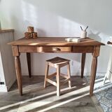 Oak farmhouse table in country style