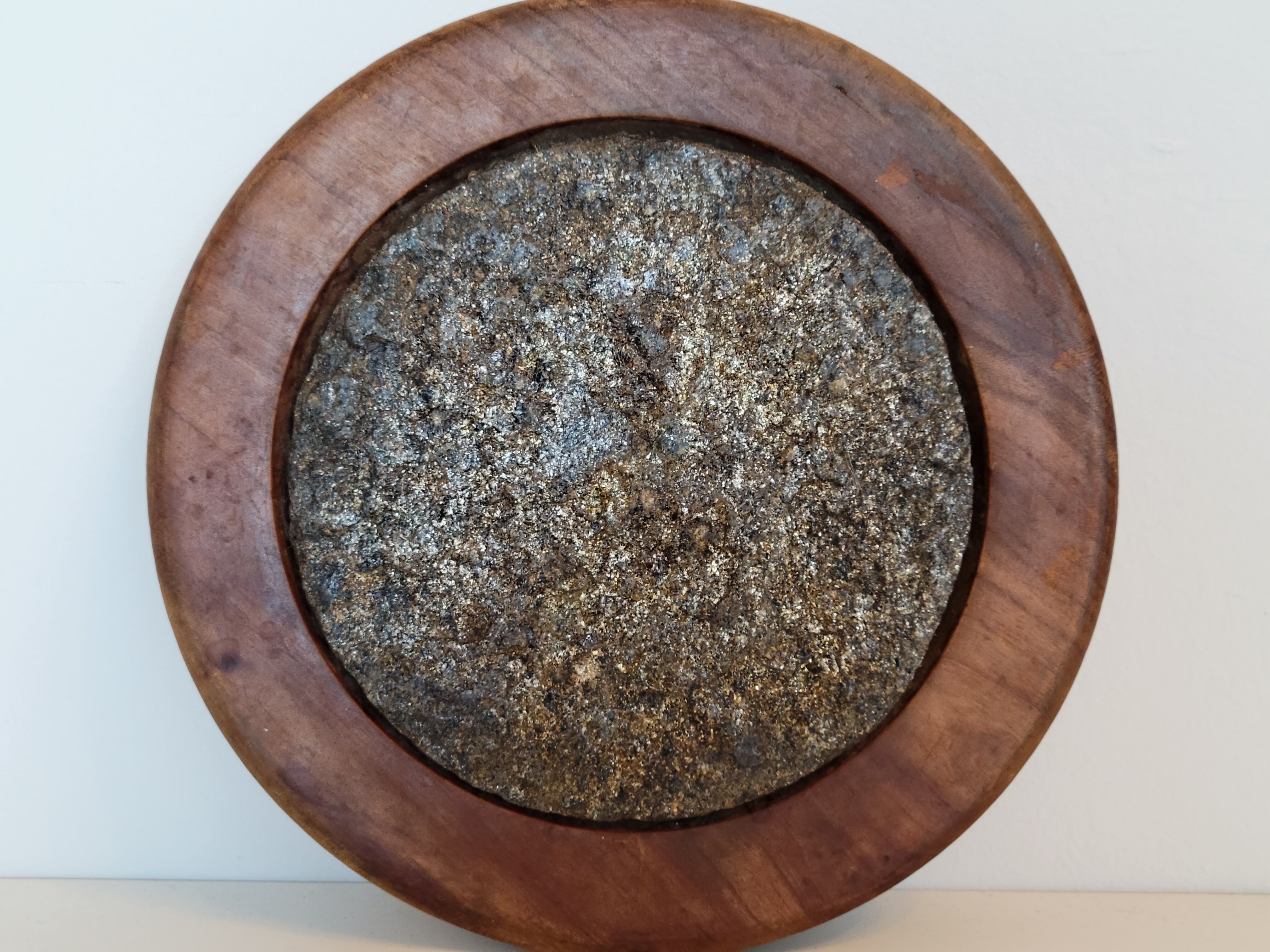 Stone and turned wood trivia signed