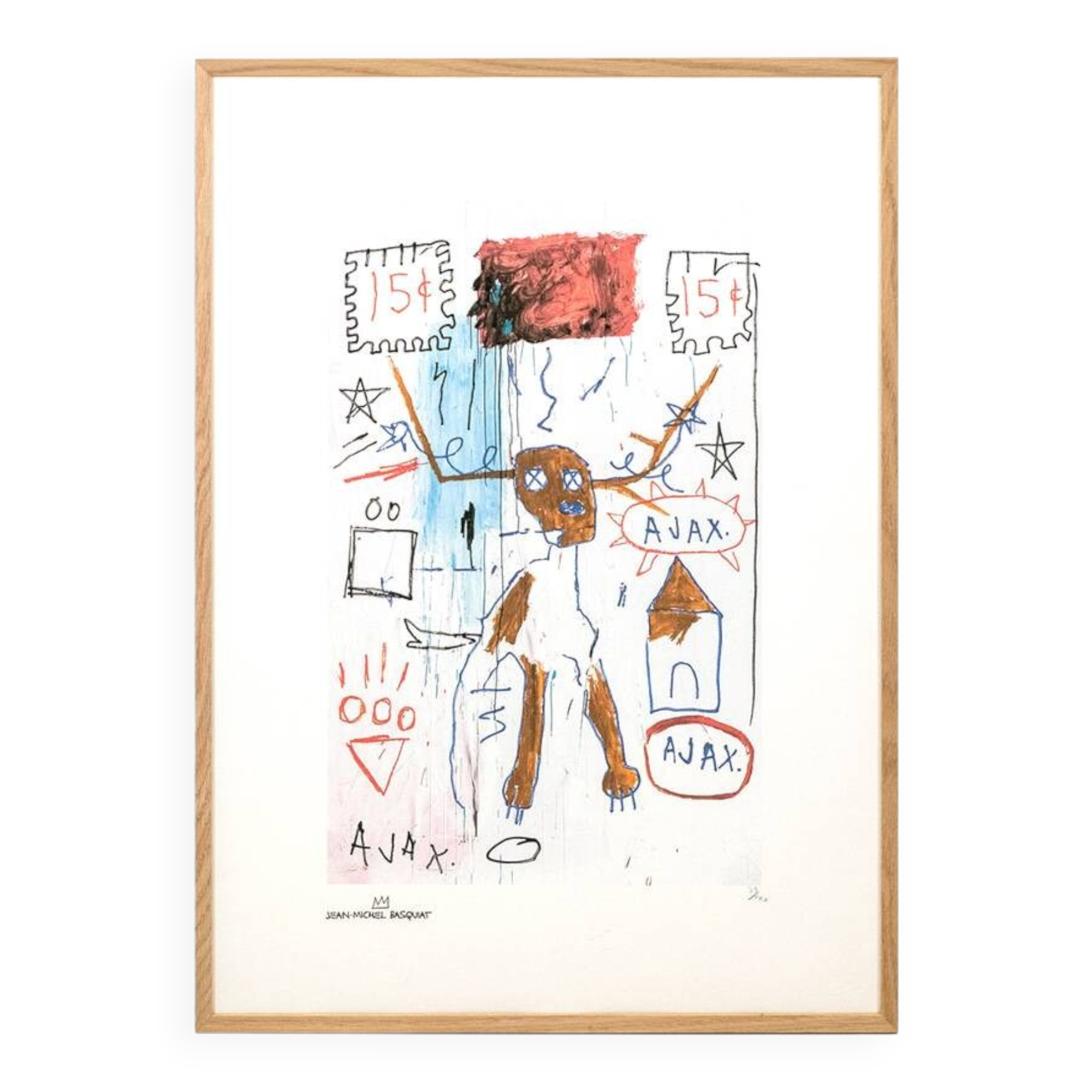 Jean-Michel Basquiat. Numbered colour silkscreen. 1990s.