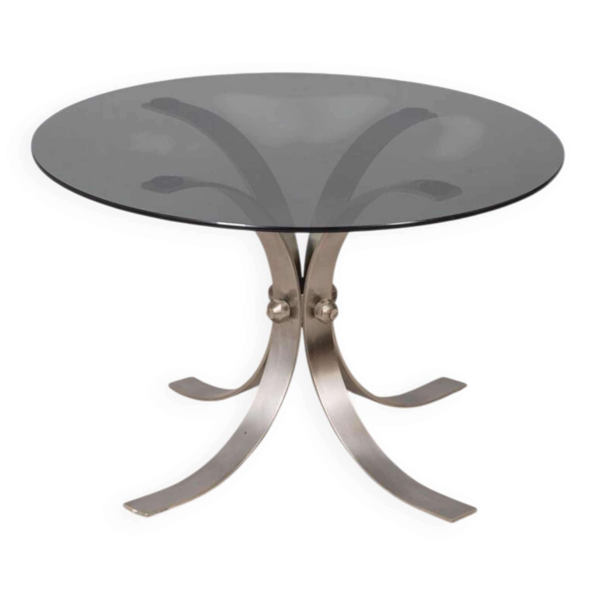 VINTAGE 1960S METAL AND GLASS COFFEE TABLE, ITALIAN DESIGN