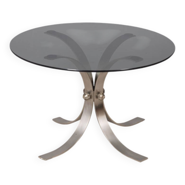 Table basse en métal et verre, Italie années 1960