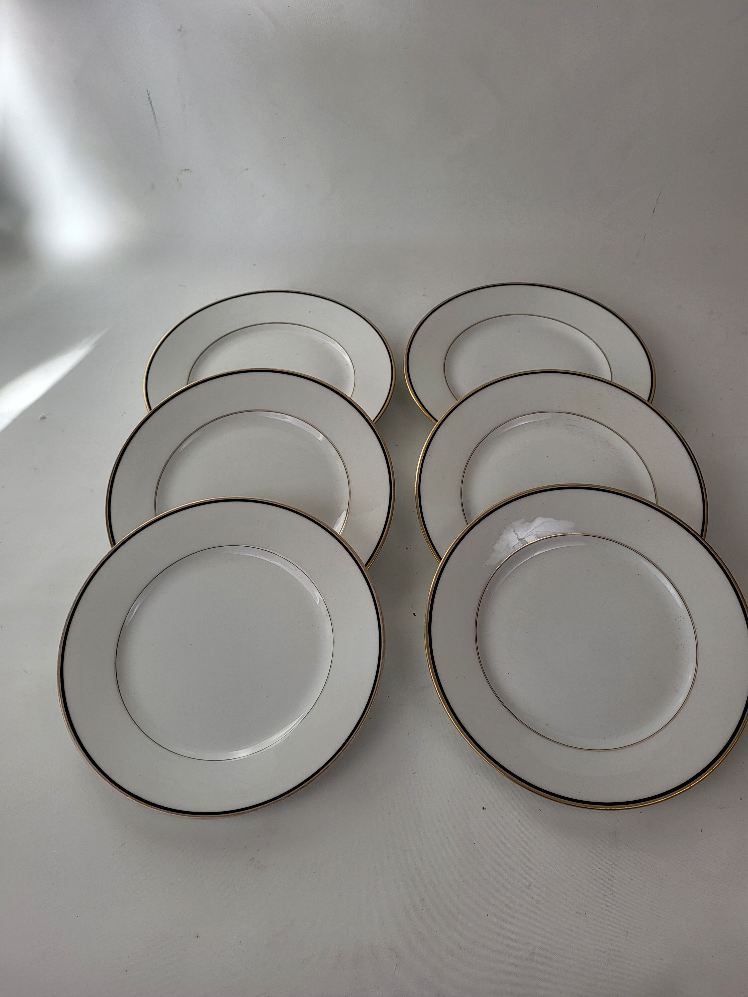 Assiettes Plates Porcelaine Multicolore, 22cm Ensemble d'assiettes 6