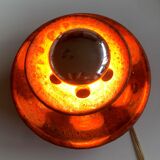 Ambient spot in orange glazed terracotta from the 1960s