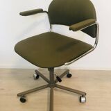 Vintage Olive Office chair by Kovona K 107 from Czechoslovakia 1970’s