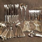 98-piece silver metal cutlery set