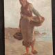 Table of a woman fishing on foot