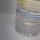 Set of 6 vintage juice glasses with stripes