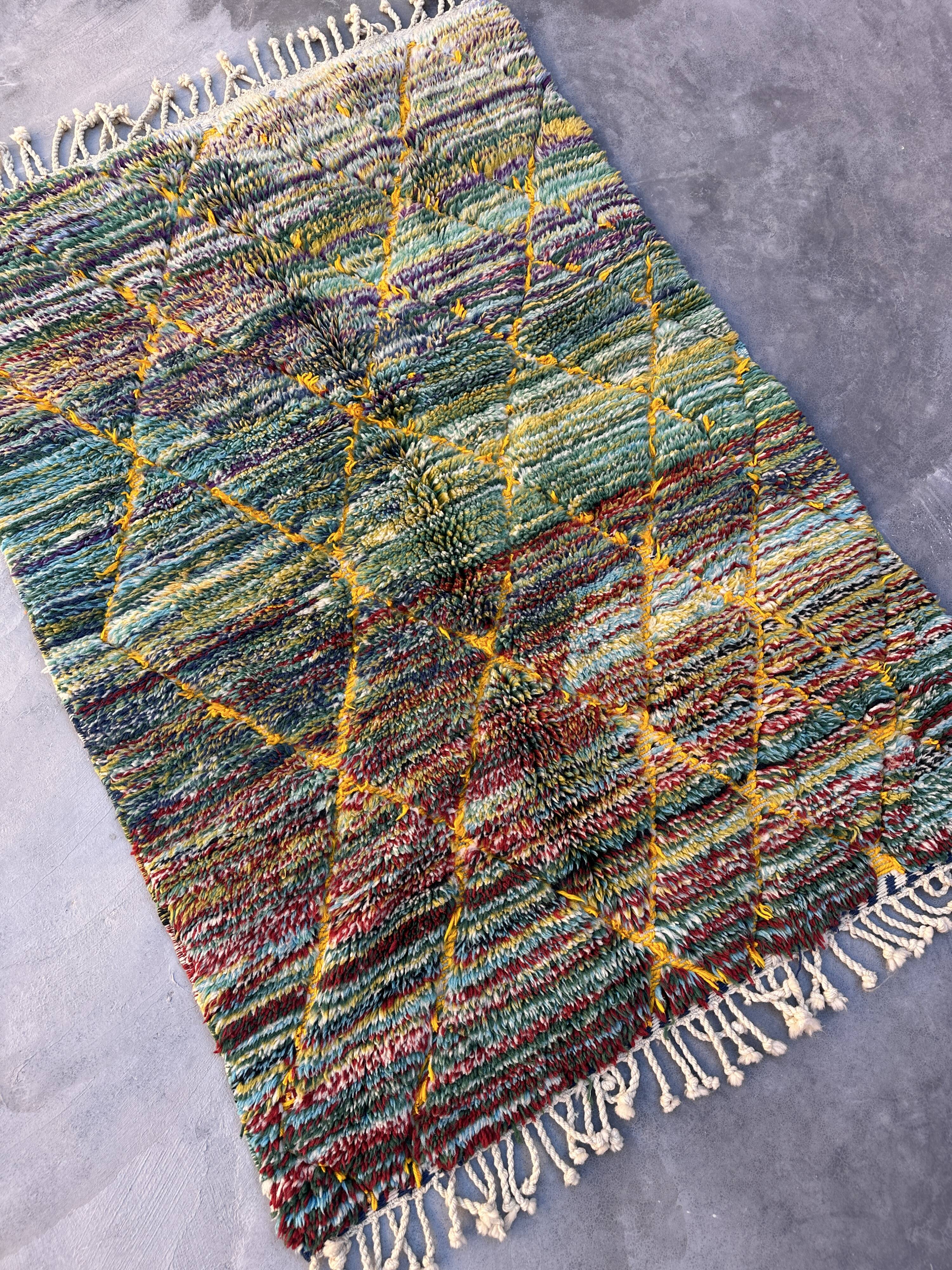 Colorful Beni M'Rirt Moroccan rug - 127 x 181 cm