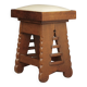 Oak Stool in the manner of architect CJ Blaauw, Amsterdam School /Art Deco