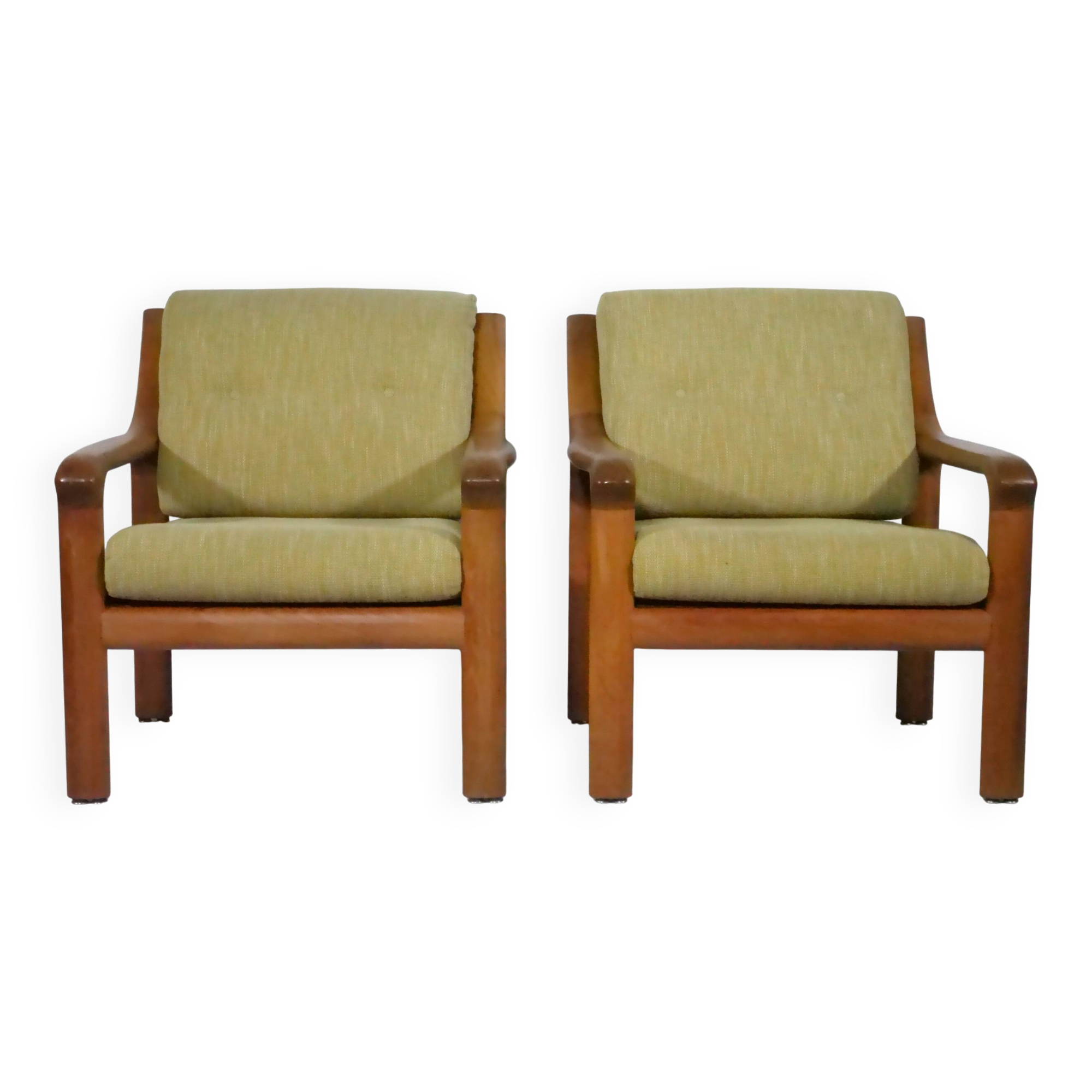 Ensemble de fauteuils design danois – Teck, années 1960, style vintage du milieu du siècle